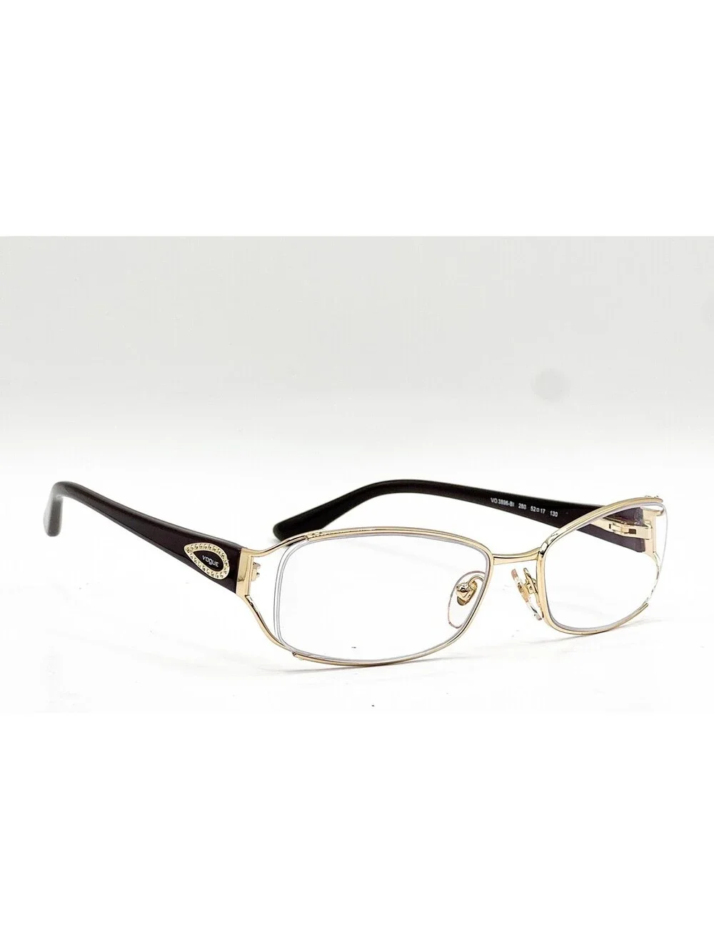 Vogue VO 3896-BI 280 Gold Brown Authentic Eyeglass Frames 52-17